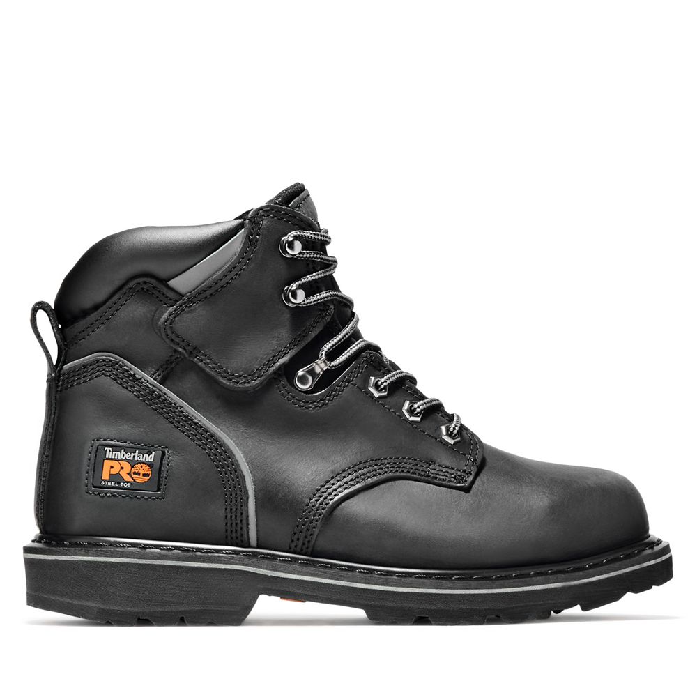 Timberland Mens Work Boots PRO® Pit Boss 6" Steel Toe - Black - India KA0416839